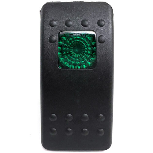 Rocker Switch, Green Light 2-Pos Carling, 15/10A